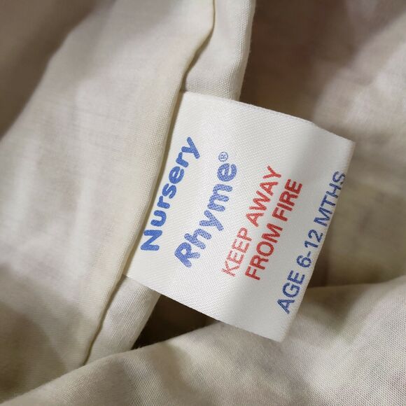 Vtg Nursery Rhyme Girls 6-12 Mths Party Dress Floral Lined Bow Lace Multicolor - Picture 10 of 11